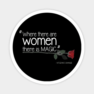 Women Empowerment : Red Rose Edition Magnet